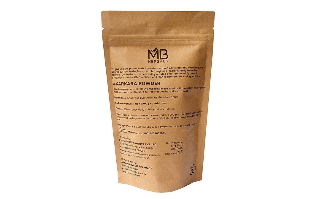 MB Herbals Akarkara Powder    Pack  100 grams